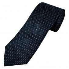 Tresanti Celeste Navy, Light Blue & Green Patterned Men's Silk Designer Tie