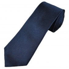 Tresanti Celeste Navy, Light Blue & Red Patterned Men's Silk Designer Tie