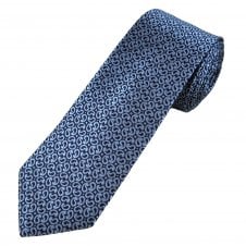 Tresanti Celeste Navy & Light Blue Small Paisley Pattern Men's Silk Tie