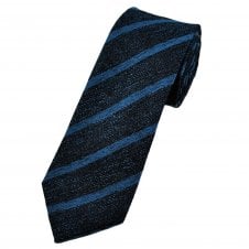 Tresanti Celeste Navy & Mid Blue Striped Men's Designer Tie