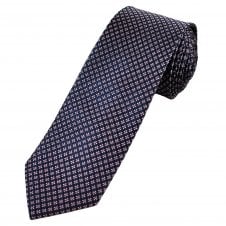 Tresanti Celeste Navy & Pink Patterned Men's Silk Tie