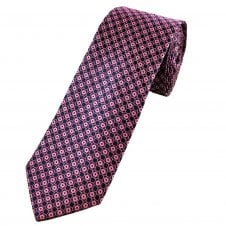 Tresanti Celeste Navy & Pink Patterned Men's Silk Tie