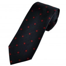 Tresanti Celeste Navy, Red & Burgundy Patterned Men's Silk Designer Tie