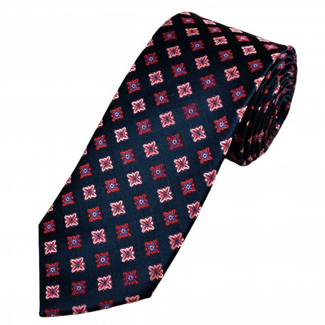 Tresanti Celeste Navy, Red, Pink & Royal Blue Men's Silk Tie