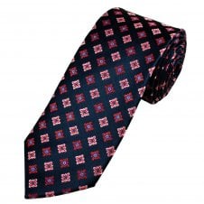 Tresanti Celeste Navy, Red, Pink & Royal Blue Men's Silk Tie