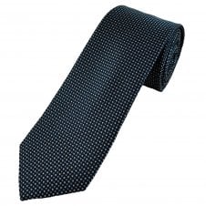 Tresanti Celeste Navy, Silver & Light Blue Patterned Men's Silk Designer Tie