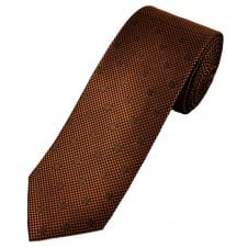 Tresanti Celeste Orange & Black Diamond Pattern with Grey Squares Men's Silk Tie