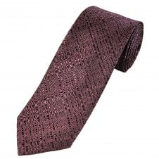 Tresanti Celeste Pink & Black Patterned Men's Silk Designer Tie