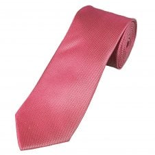 Tresanti Celeste Pink & Silver Zig Zag Patterned Men's Silk Tie