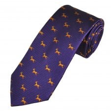 Tresanti Celeste Purple Deer Designer Silk Men's Novelty Tie