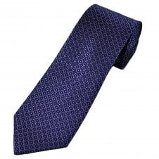 Tresanti Celeste Purple & Lilac Patterned Men's Silk Designer Tie
