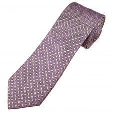 Tresanti Celeste Purple, Silver, Yellow & Blue Circles Men's Silk Tie