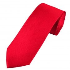 Tresanti Celeste Red Micro Checked Patterned Men's Silk Designer Tie