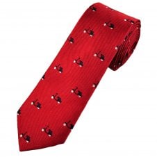 Tresanti Celeste Red & Navy Blue Scooters Men's Silk Tie