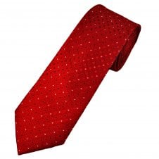 Tresanti Celeste Red, Navy Blue & White Circles Men's Silk Tie