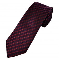 Tresanti Celeste Red & Purple Cubes Pattern Men's Silk Designer Tie