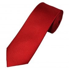 Tresanti Celeste Red Self Patterned Men's Silk Tie