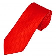 Tresanti Celeste Red Self Striped Men's Silk Designer Tie