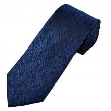 Tresanti Celeste Royal Blue & Black Patterned Men's Silk Designer Tie