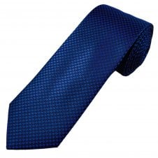 Tresanti Celeste Royal Blue & Black Square Pattern Men's Silk Designer Tie