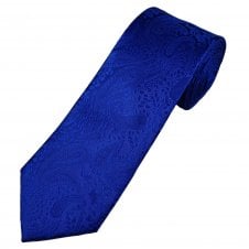 Tresanti Celeste Royal Blue Paisley Pattern Men's Silk Tie
