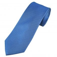 Tresanti Celeste Royal Blue & Silver Micro Checked Patterned Men's Silk Designer Tie