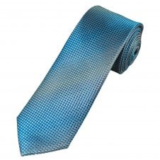 Tresanti Celeste Royal Blue, Turquoise & Pastel Pink Dots Patterned Men's Silk Tie