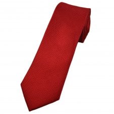 Tresanti Celeste Scarlet Red Micro Check Men's Designer Silk Tie