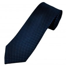 Tresanti Celeste Shades of Blue Square Pattern Men's Silk Designer Tie