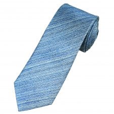 Tresanti Celeste Shades Of Blue & White Striped Men's Silk Tie
