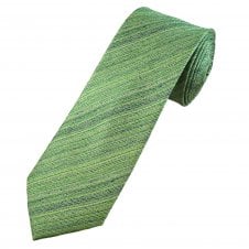 Tresanti Celeste Shades Of Green, Navy & Silver Patterned Men's Silk Tie