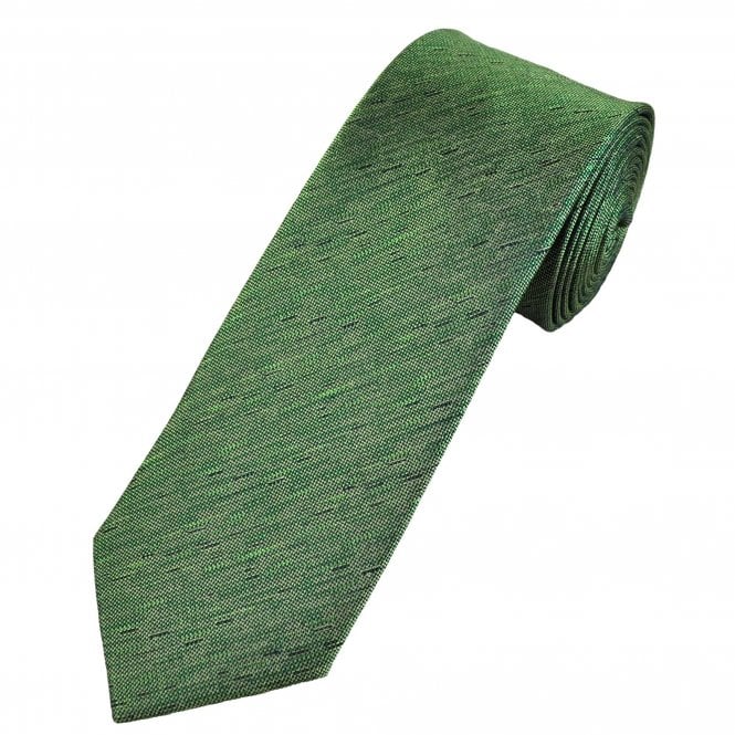 Tresanti Celeste Shades Of Green Slash effect Patterned Men's Silk Tie