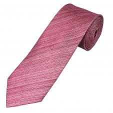 Tresanti Celeste Shades Of Pink & White Striped Patterned Men's Silk Tie