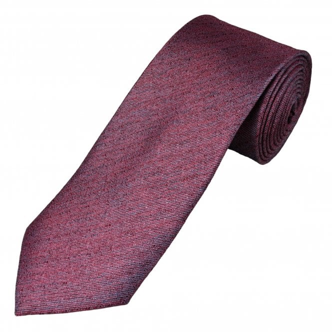 Tresanti Celeste Shades Of Red, Pink & Navy Blue Striped Patterned Men's Silk Tie