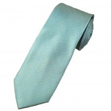 Tresanti Celeste Silver Blue, Lemon Yellow & White Chevron Pattern Men's Silk Tie