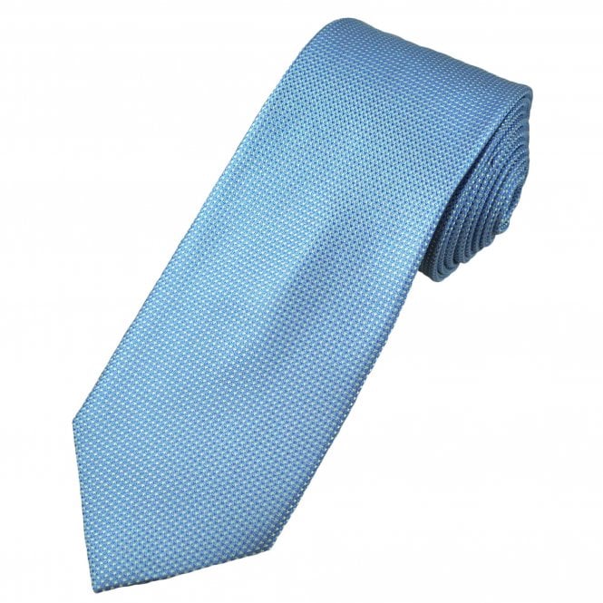 Tresanti Celeste Sky Blue & Lemon Yellow Pattern Men's Silk Tie