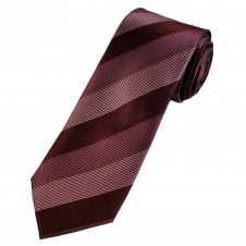 Tresanti Celeste Wine Red & Pink Striped Men's Silk Tie