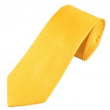 Tresanti Celeste Yellow Micro Checked Patterned Men's Silk Designer Tie