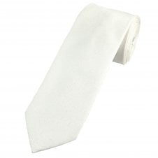 Tresanti Cream Crosshatch Pattern Men's Silk Designer Tie