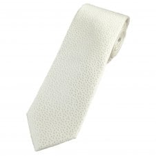 Tresanti Cream Scattered Dot Pattern Men's Silk Designer Tie