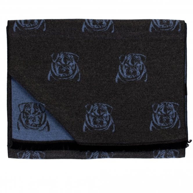 Tresanti Dark Grey & Blue Bulldog Scarf