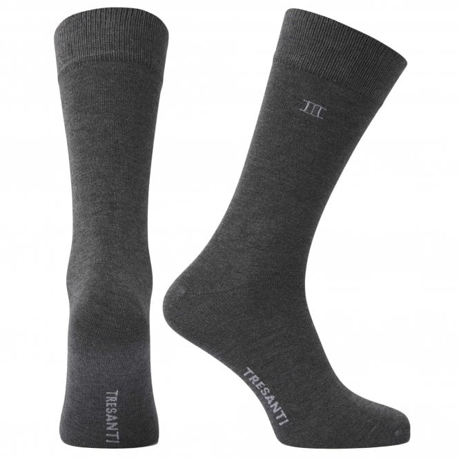 Tresanti Dark Grey Melange Bamboo Men's Socks