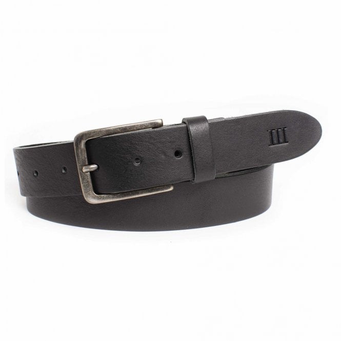 Tresanti Ebby Black Men's Full Grain Italian Leather Belt