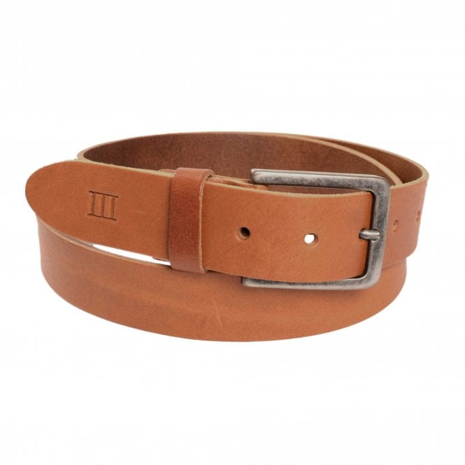 Tresanti Ebby Cognac Brown Men's Full Grain Italian Leather Belt