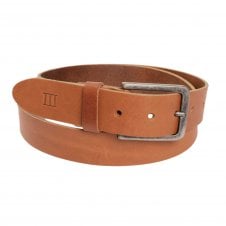 Tresanti Ebby Cognac Brown Men's Full Grain Italian Leather Belt