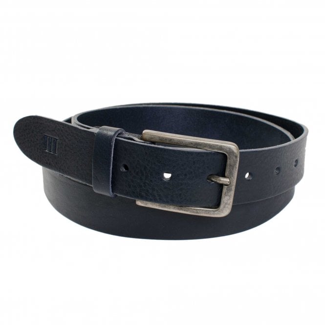 Tresanti Ebby Navy Blue Men's Full Grain Italian Leather Belt
