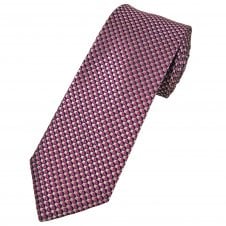 Tresanti Fuchsia, Pink, Black & Silver Patterned Luxury Men's Silk Tie