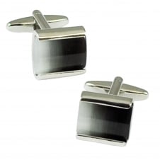 Tresanti Grey Cats Eye Designer Cufflinks