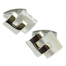 Tresanti Interlinking Mother Of Pearl Designer Cufflinks