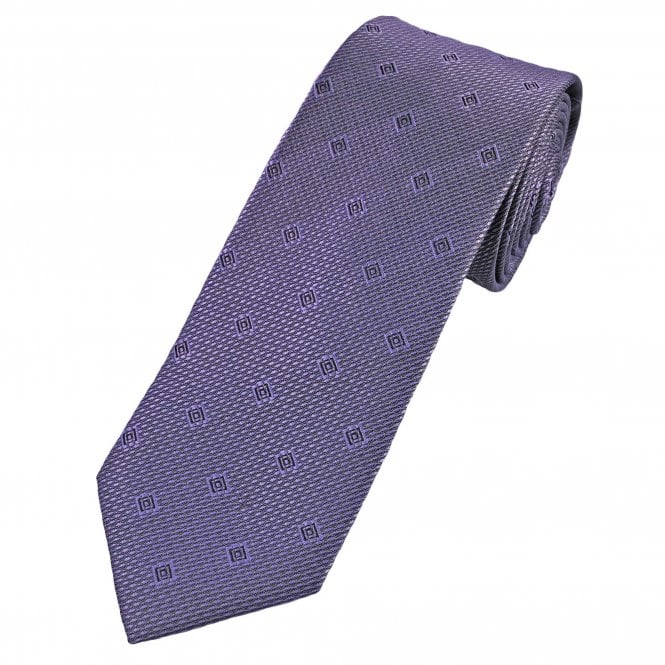 Tresanti Lilac & Navy Blue Pattern Men's Silk Tie
